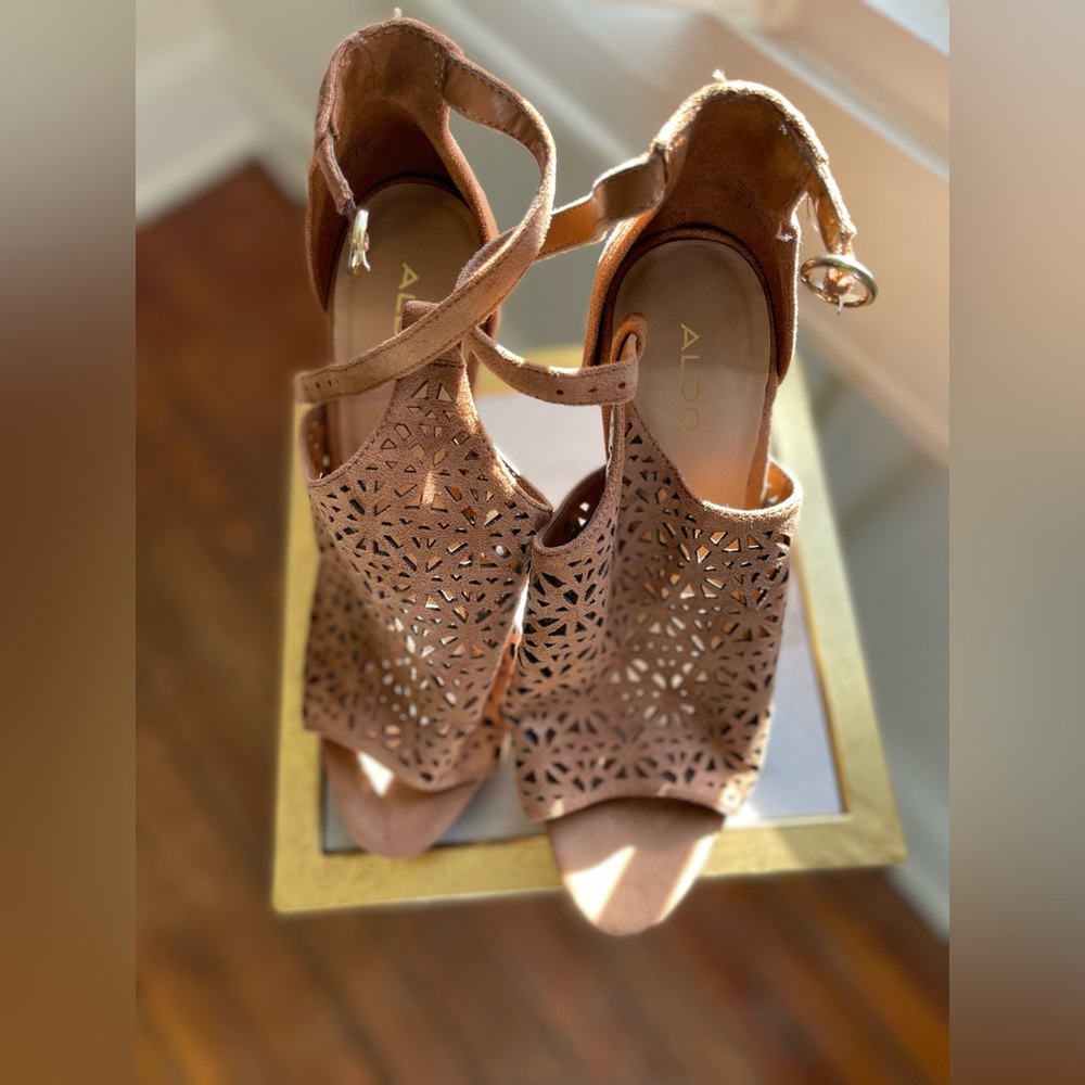 ALDO stiletto suede sandals